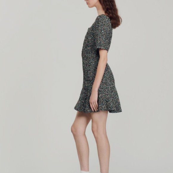 Sandro Hilary Tweed Multi Color Dress - Picture 2 of 4